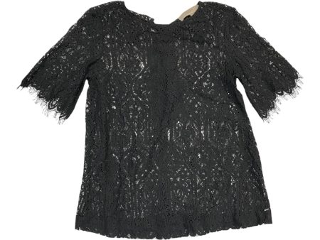 Top Short Sleeve By Loft In Black, Size: Xs Cheap