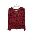 Top Ls By Loft In Black & Red, Size:L Hot on Sale