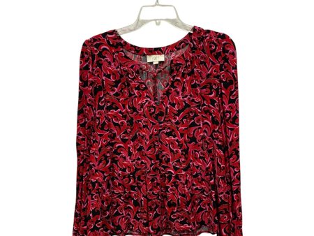 Top Ls By Loft In Black & Red, Size:L Hot on Sale