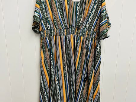 Dress Casual Maxi By Clothes Mentor In Blue & Green, Size: 22 For Cheap