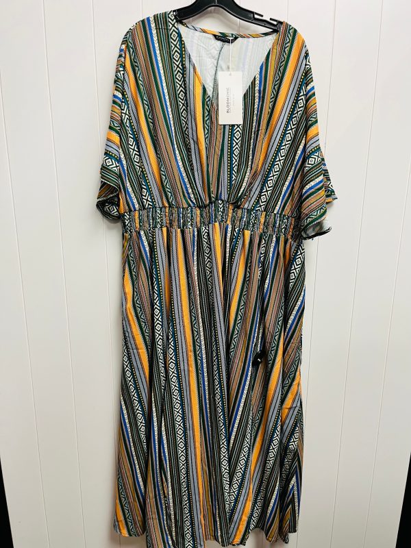 Dress Casual Maxi By Clothes Mentor In Blue & Green, Size: 22 For Cheap