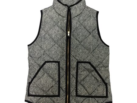 Vest Puffer & Quilted By J. Crew In Black & Cream, Size: Xs For Sale