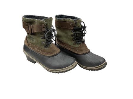 Boots Snow By Sorel In Black & Green, Size: 7.5 on Sale