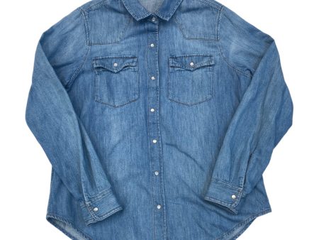 Top Long Sleeve By Old Navy In Blue Denim, Size: M Online now