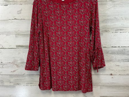 Top 3 4 Sleeve By J. Jill In Red, Size: S Online Hot Sale