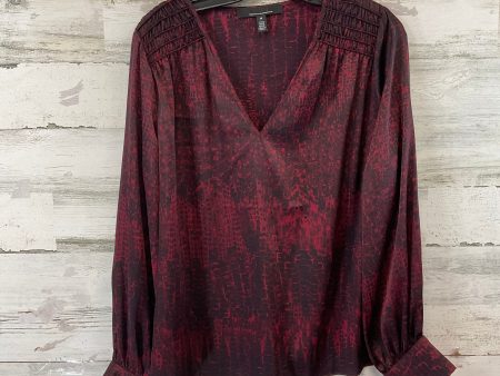 Top Long Sleeve By White House Black Market In Red, Size: M Online