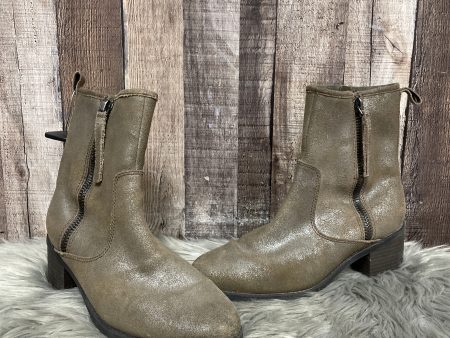 Boots Ankle Flats By Clarks In Taupe, Size: 8.5 For Sale