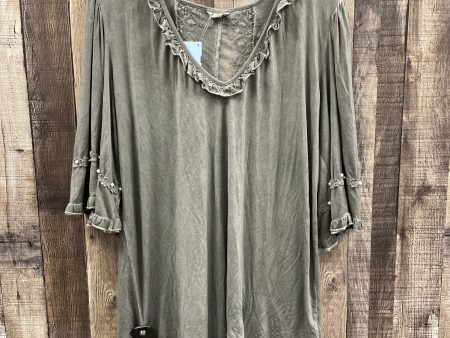 Top Short Sleeve By Pol In Grey, Size: M For Cheap