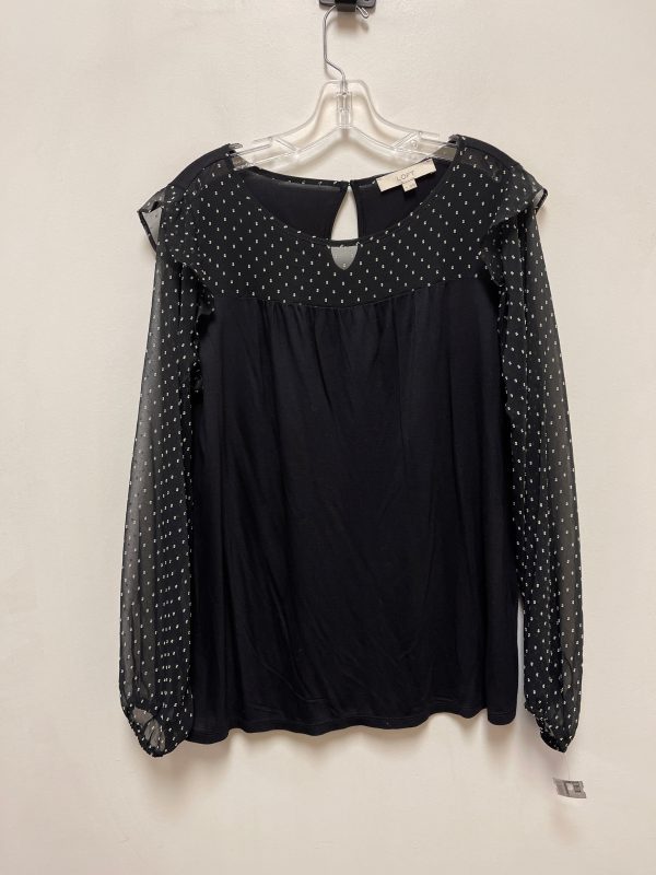 Top Long Sleeve By Loft In Black, Size: M For Sale