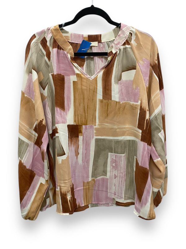 Top Long Sleeve By Entro In Multi-colored, Size: S For Sale