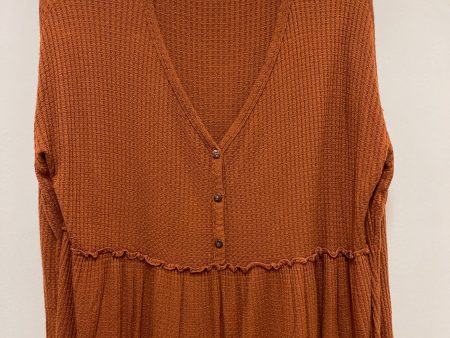 Top Long Sleeve By Pink Lily In Brown, Size: S For Sale