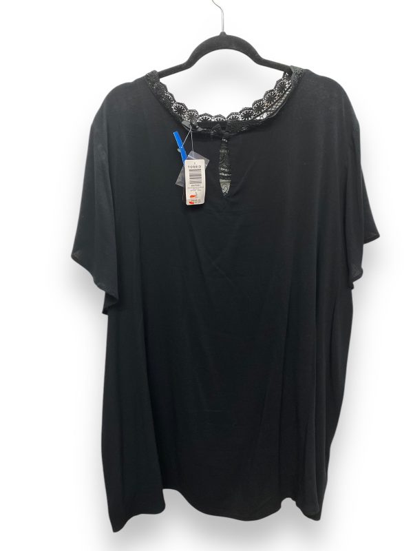 Top Short Sleeve By Torrid In Black, Size: 4x Cheap