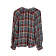 Top Long Sleeve By Pilcro In Plaid Pattern, Size: L Supply