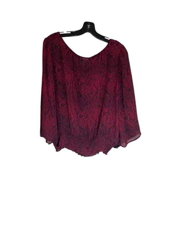 Top Long Sleeve By Michael Kors In Red, Size: Xl Discount