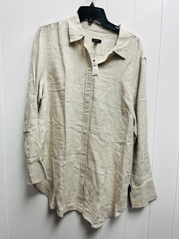 Top Long Sleeve By Talbots In Cream, Size: Xl Fashion