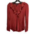 Top Long Sleeve By White House Black Market In Red, Size: Xxs Online Sale