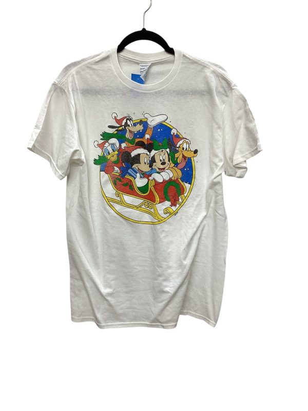 Top Short Sleeve Basic By Disney Store In White, Size: M For Discount