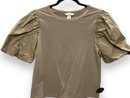 Top Short Sleeve By H&m In Tan, Size: L Online