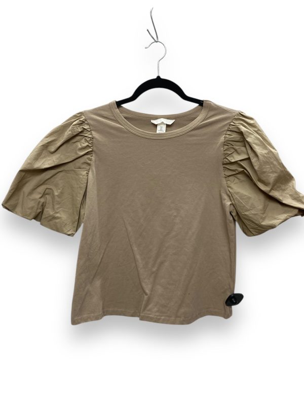 Top Short Sleeve By H&m In Tan, Size: L Online