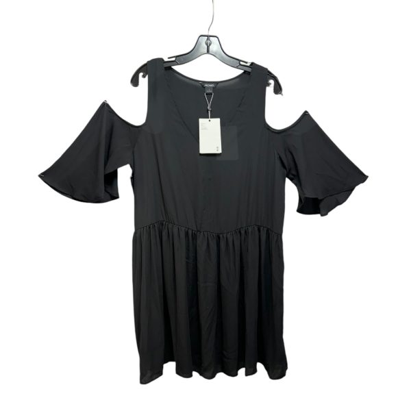 Cold Shoulder Mini Dress By Monki In Black, Size: L on Sale