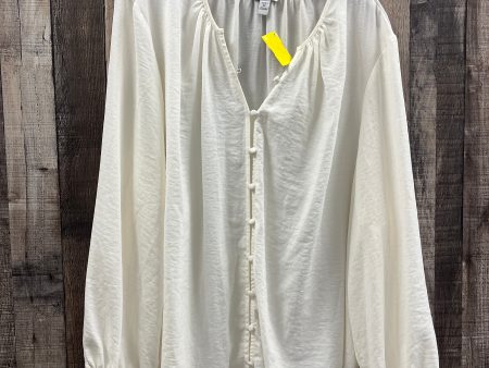 Top Long Sleeve By Nine West In Ivory, Size: 4x on Sale