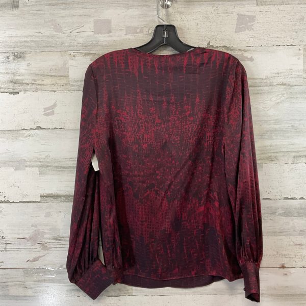 Top Long Sleeve By White House Black Market In Red, Size: M Online