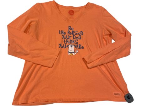 Top Long Sleeve Basic By Life Is Good In Orange, Size: Xl Online