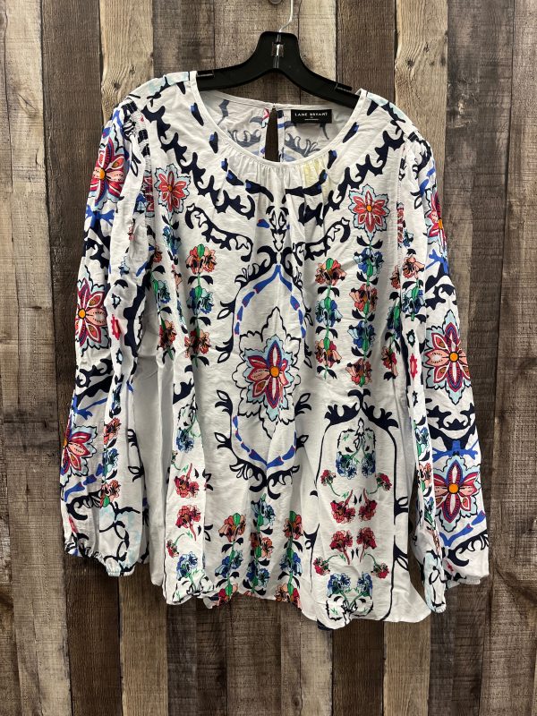 Top Long Sleeve By Lane Bryant In Floral Print, Size: 3x For Cheap