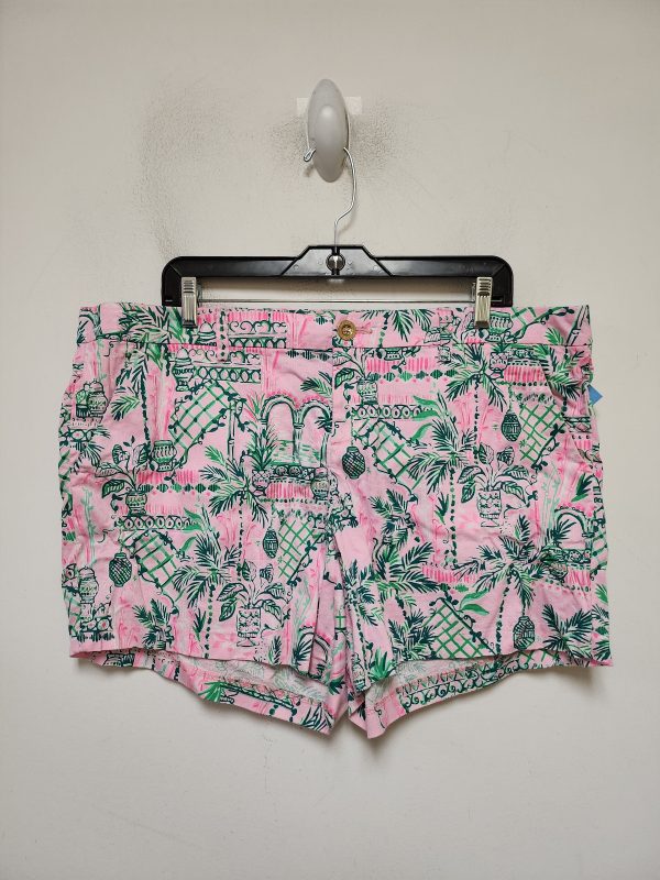 Shorts Designer By Lilly Pulitzer In Green & Pink, Size: 16 For Discount