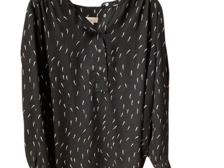 Top Long Sleeve By Loft In Black & White, Size: S Online now