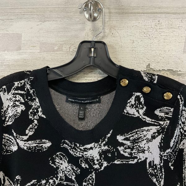 Top Short Sleeve By White House Black Market In Black, Size: L Fashion