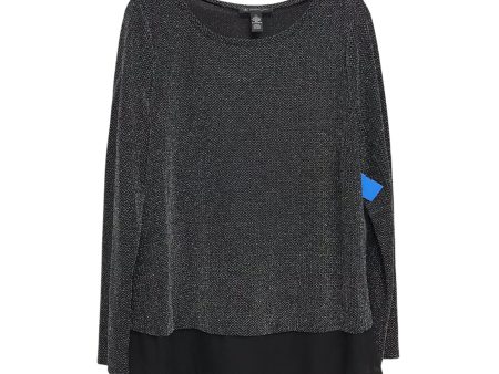 Top Ls By Inc In Black & Silver, Size:L on Sale