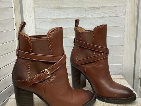 Boots Designer By Coach In Brown, Size: 6.5 For Cheap