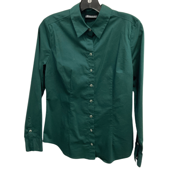 Top Long Sleeve By New York And Co In Green, Size: S For Discount