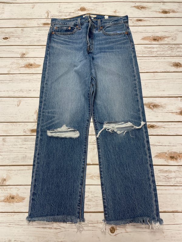 Jeans Straight By Levis In Blue Denim, Size: 8 Online