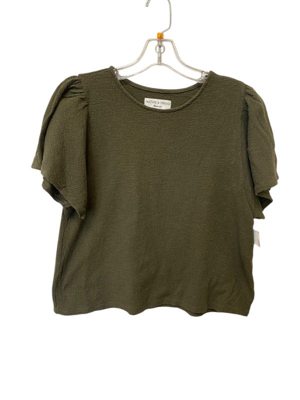 Top Short Sleeve By Madewell In Green, Size: S Cheap