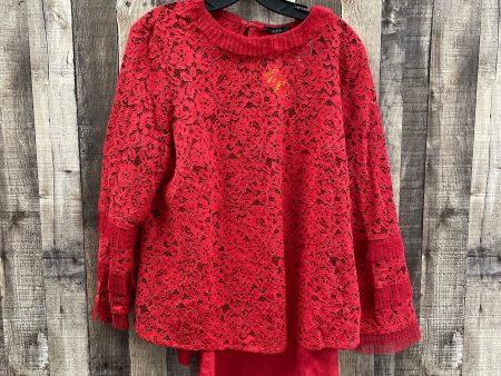 Top Long Sleeve By J. Crew In Red, Size: Xl Fashion