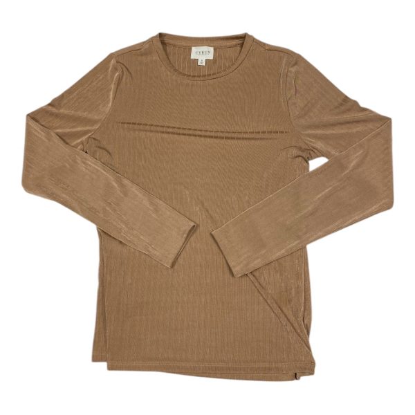 Top Long Sleeve By Cyrus Knits In Beige, Size: S Online Sale