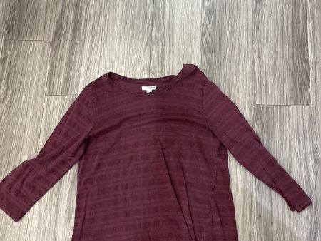 Top Long Sleeve By Sonoma In Red, Size: L For Cheap