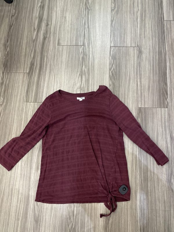 Top Long Sleeve By Sonoma In Red, Size: L For Cheap