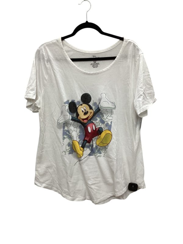 Top Short Sleeve Basic By Disney Store In White, Size: 3x Online