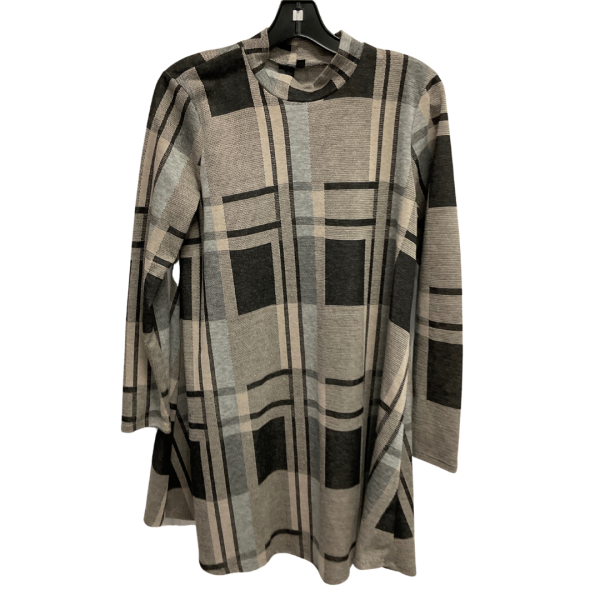 Tunic 3 4 Sleeve By Trixxi In Black & Grey, Size: M Online