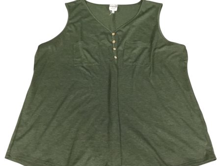 Top Sleeveless By Naif In Green, Size: 2x Online Sale