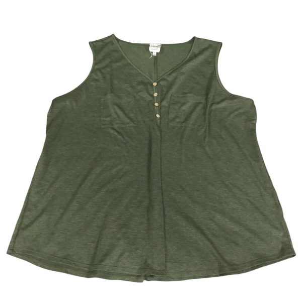 Top Sleeveless By Naif In Green, Size: 2x Online Sale