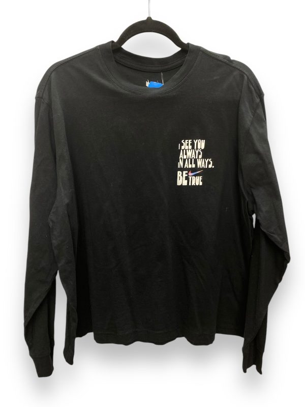 Top Long Sleeve By Nike Apparel In Black, Size: Xl Discount