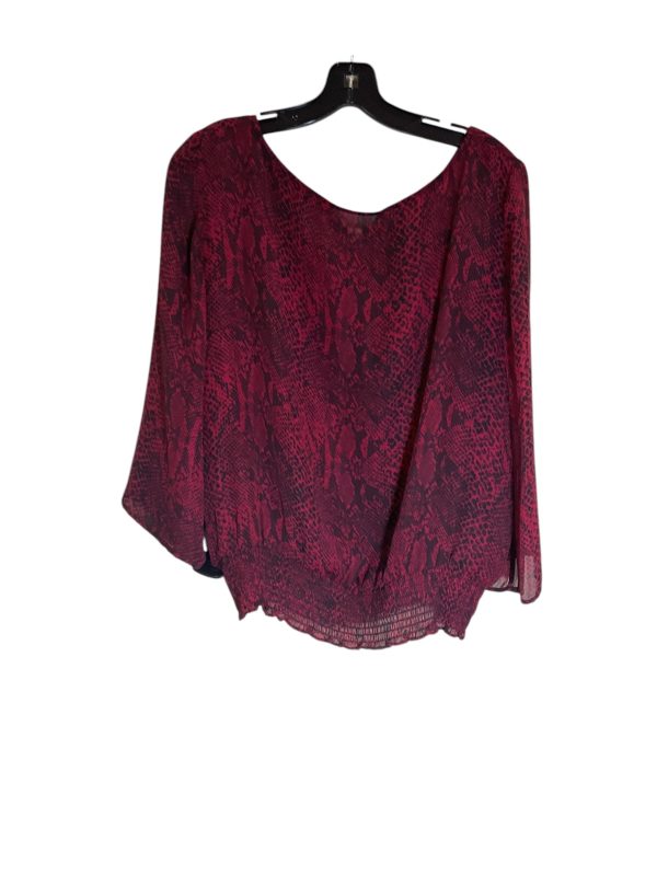 Top Long Sleeve By Michael Kors In Red, Size: Xl Discount