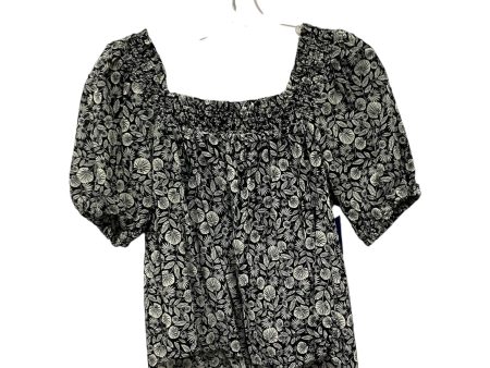 Top Ss By Loft In Black & White, Size:S Fashion