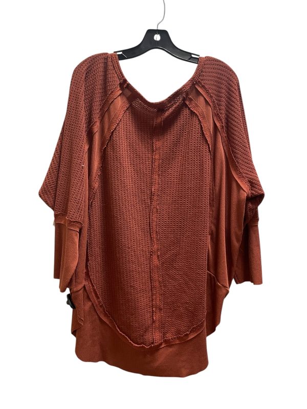 Top Long Sleeve By Amaryllis In Red, Size: 2x Discount