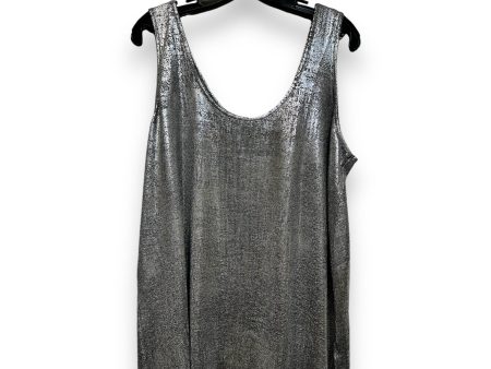 Top Sleeveless By Romans In silver, Size: M For Sale