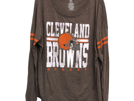 Top Long Sleeve Basic By Nfl In Brown, Size: Xxl Online Sale